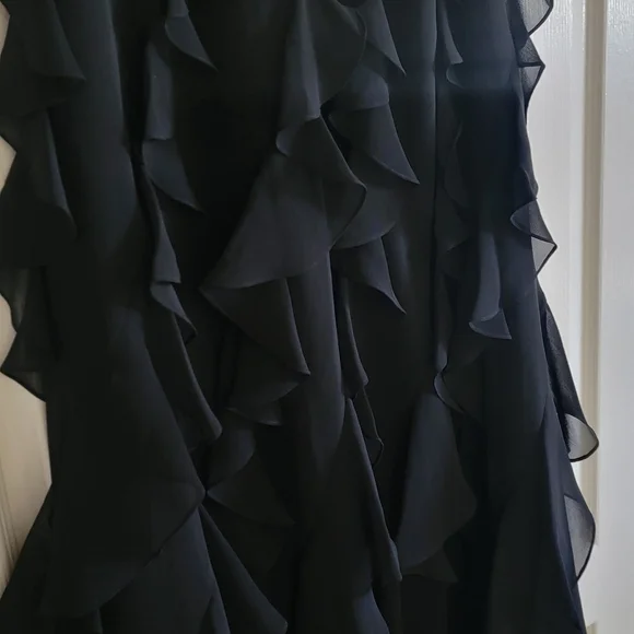 ADRIENNE VITTADINI Long Black Ruffle Skirt - Picture 7 of 12